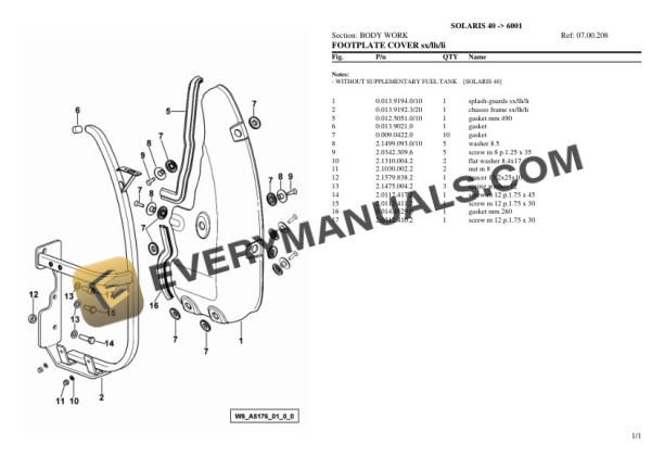 Same OLARIS 40 (6001) Tractor Parts Catalog PDF 6 Same OLARIS 40 (6001) Tractor Parts Catalog PDF - Image 4