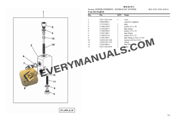Same ROCK 55 C Tractor Parts Catalog PDF-4