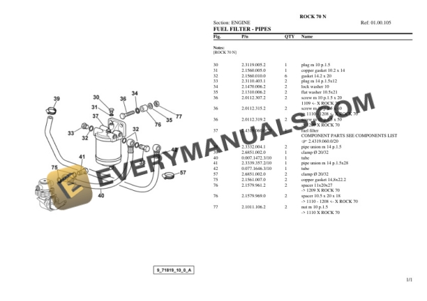 Same ROCK 70 N Tractor Parts Catalog PDF-2