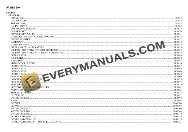 Same RUBIN 200 Tractor Parts Catalog PDF 3 Same RUBIN 200 Tractor Parts Catalog PDF