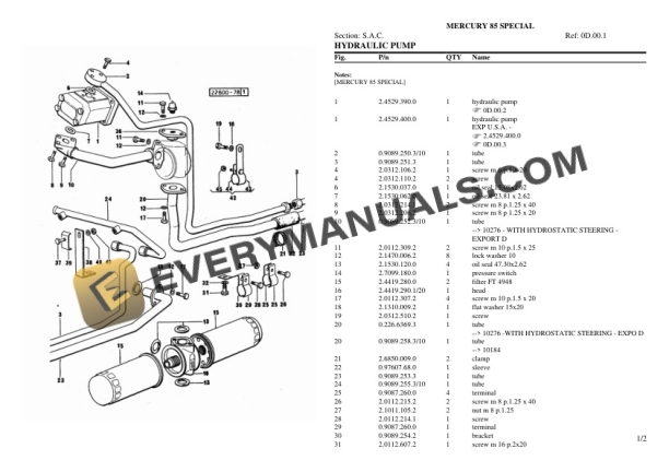 Same ry CURY 85 SPECIAL Tractor Parts Catalog PDF 7 Same ry CURY 85 SPECIAL Tractor Parts Catalog PDF-5