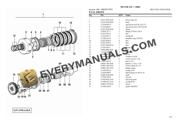 Same SILVER 110 (10001) Tractor Parts Catalog PDF 7 Same SILVER 110 (10001) Tractor Parts Catalog PDF - Image 5