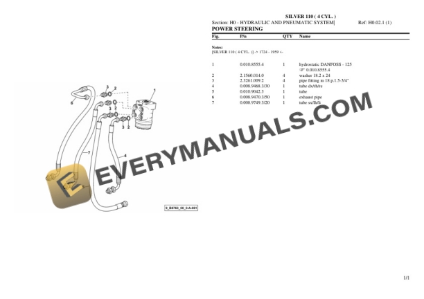 Same SILVER 110 ( 4 CYL. ) Tractor Parts Catalog PDF 6 Same SILVER 110 ( 4 CYL. ) Tractor Parts Catalog PDF - Image 4