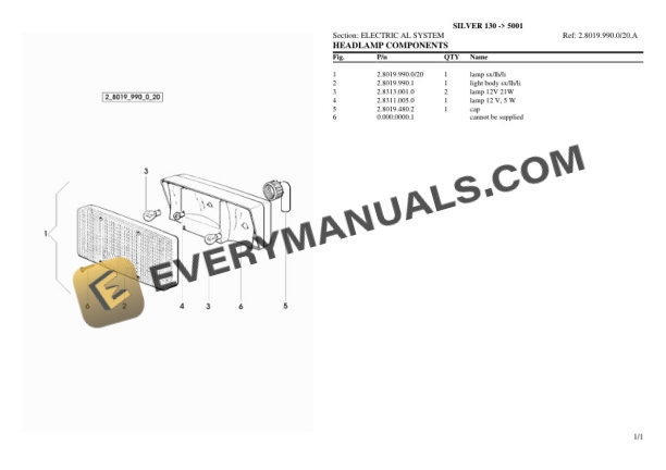 Same SILVER 130 (5001) Tractor Parts Catalog PDF 6 Same SILVER 130 (5001) Tractor Parts Catalog PDF - Image 4