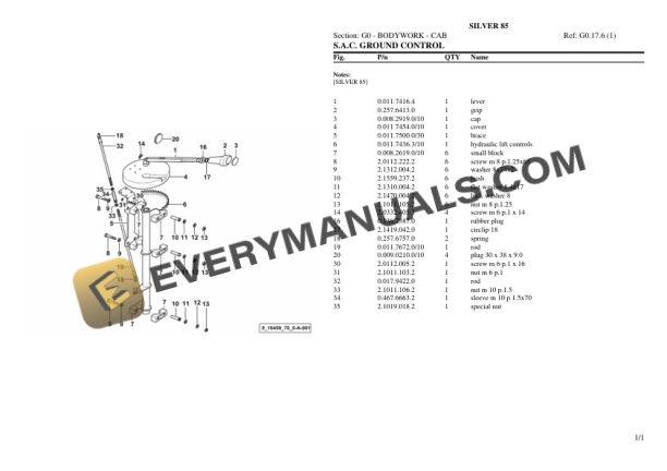 Same SILVER 85 Tractor Parts Catalog PDF 6 Same SILVER 85 Tractor Parts Catalog PDF - Image 4