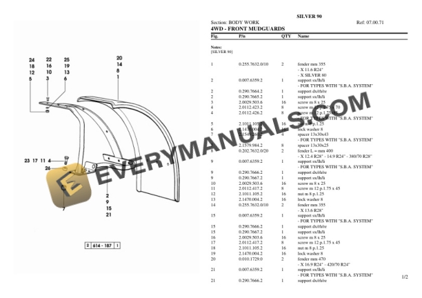 Same SILVER 90 Tractor Parts Catalog PDF 4 Same SILVER 90 Tractor Parts Catalog PDF-2