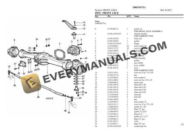 Same SIRENETTA Tractor Parts Catalog PDF-4