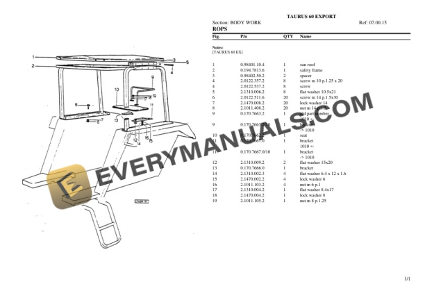 Same TAURUS 60 EXPORT Tractor Parts Catalog PDF-4