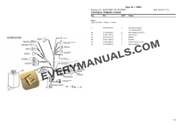 Same Tiger 50 (50001) Tractor Parts Catalog PDF 7 Same Tiger 50 (50001) Tractor Parts Catalog PDF - Image 5