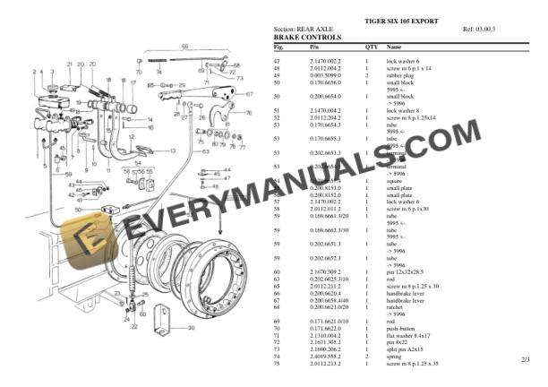 Same TIGER SIX 105 EXPORT Tractor Parts Catalog PDF-3