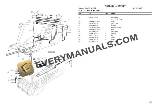 Same TIGER SIX 105 EXPORT Tractor Parts Catalog PDF-4