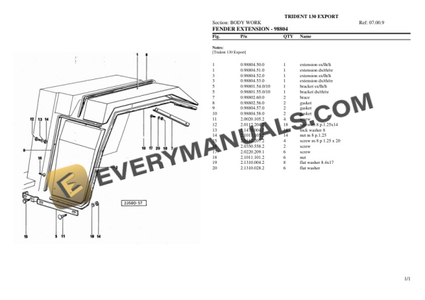 Same TRIDENT 130 EXPORT Tractor Parts Catalog PDF-4
