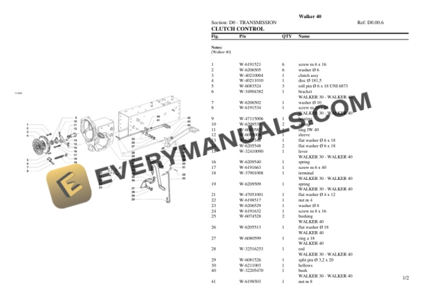 Same Walker 40 Tractor Parts Catalog PDF-3