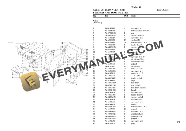 Same Walker 40 Tractor Parts Catalog PDF-4