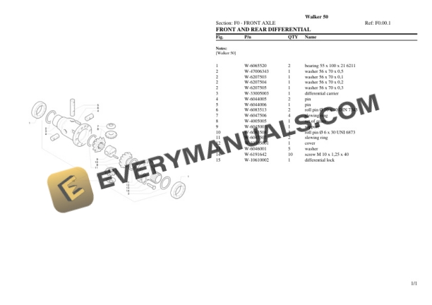 Same Walker 50 Tractor Parts Catalog PDF-3