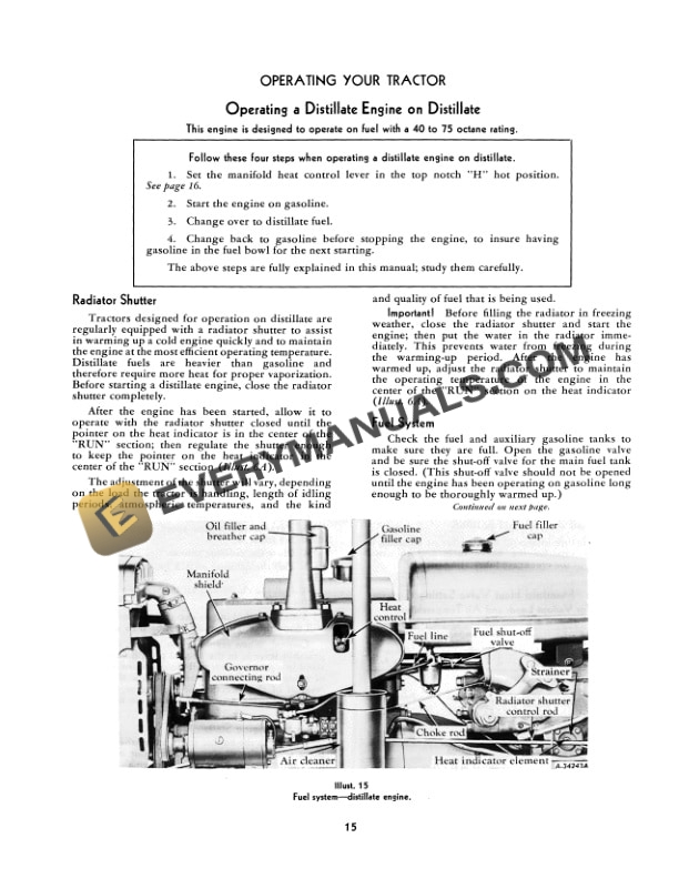 Case 100 Tractor Operator Manual 1004459R2-2