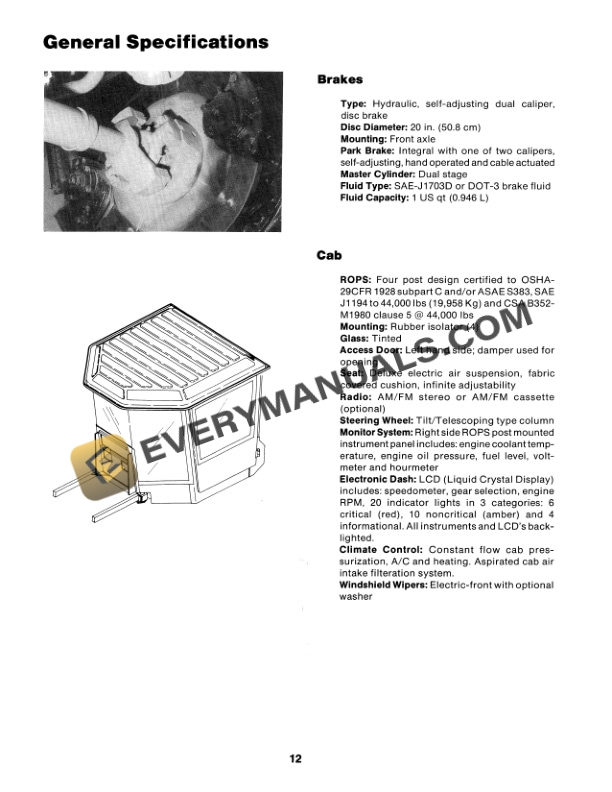 Case 1000 Powershift Series Panther and Lion Operator Manual 37-162-2