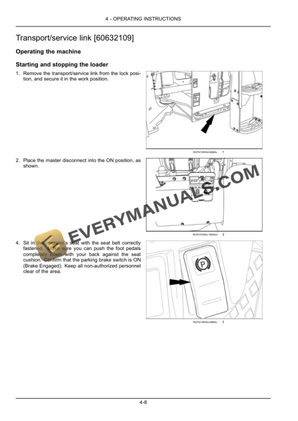 Case 1021F, 1121F Tier 2 Wheel Loader Operator Manual 47557863-3