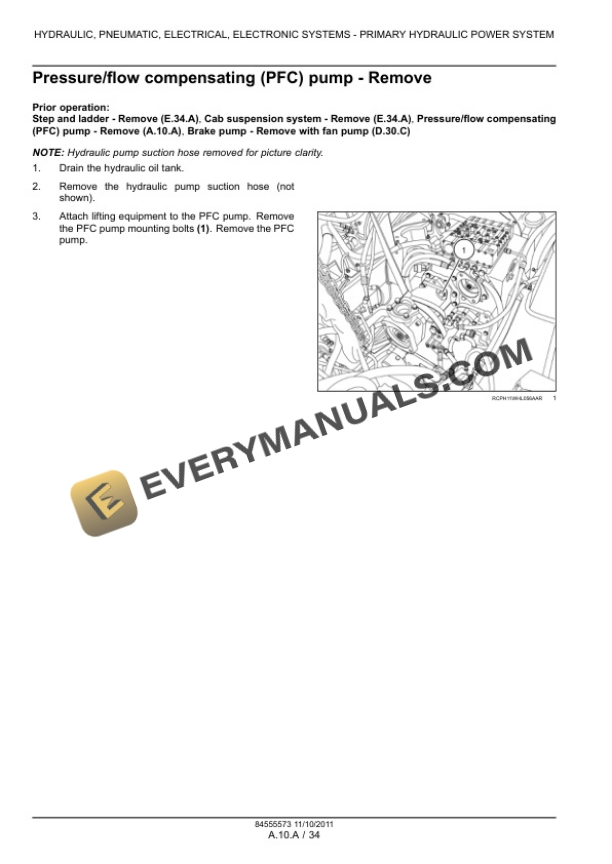 Case 1021F, 1121F Tier 4 Wheel Loader Service Manual 84555576-2
