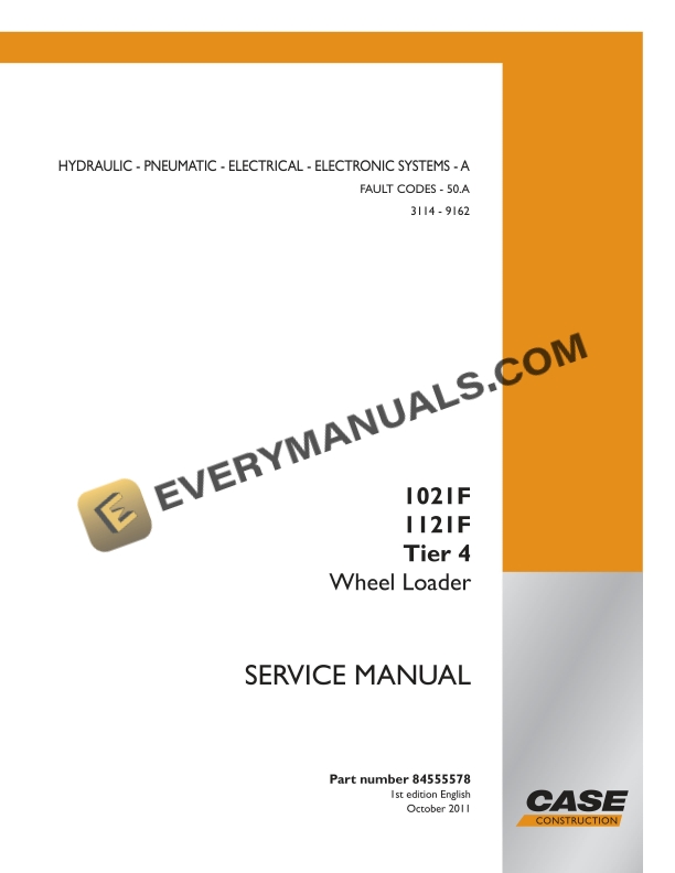 case 1021f 1121f tier 4 wheel loader service manual 84555578 1