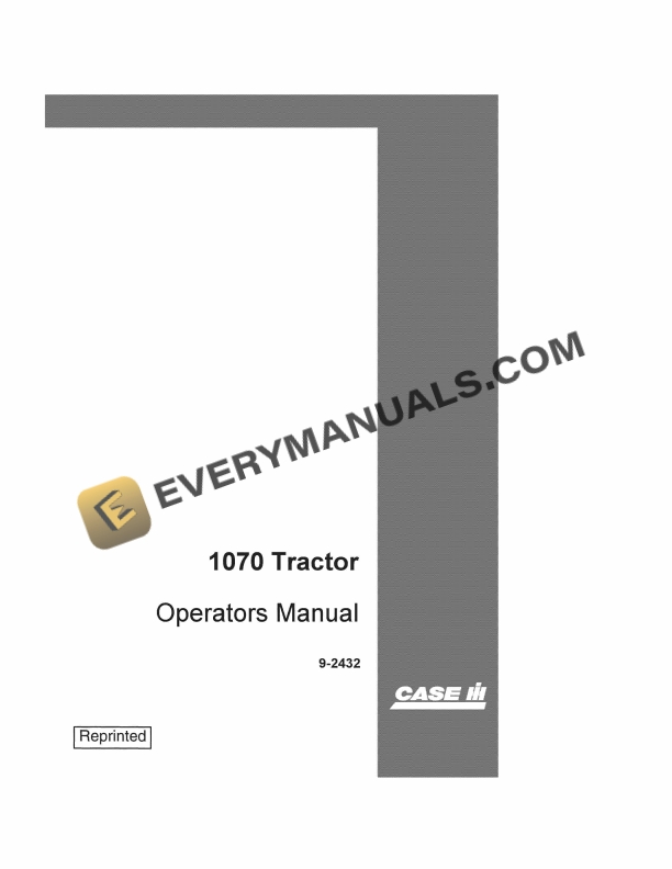Case 1070 Tractor Operator Manual 9-2432. PDF 3 Case 1070 Tractor Operator Manual 9-2432. PDF