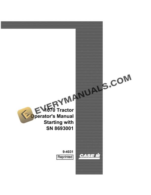 Case 1070 Tractor Operator Manual 9-4031. PDF 2 case 1070 tractor operator manual 9 4031 1
