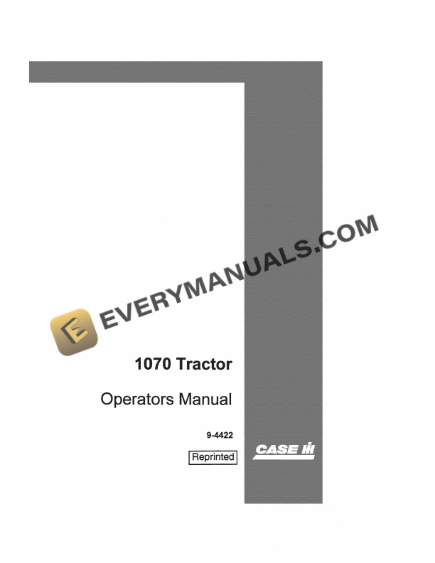 Case 1070 Tractor Operator Manual 9-4422. PDF 3 Case 1070 Tractor Operator Manual 9-4422. PDF