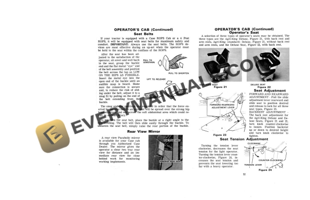 Case 1070 Tractor Operator Manual 9-4692.-3