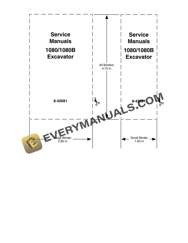 case 1080 1080b excavator service manual 8 42680 r1 1