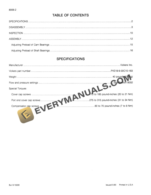 Case 1085C Cruz-Air Excavator Service Manual 8-14940-5