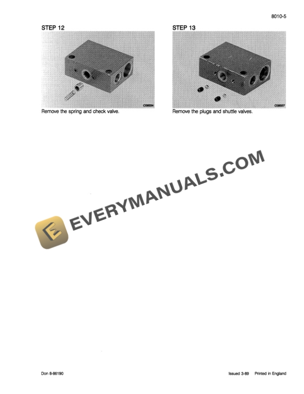 Case 1088 Crawler Excavator Service Manual 8-86401-5