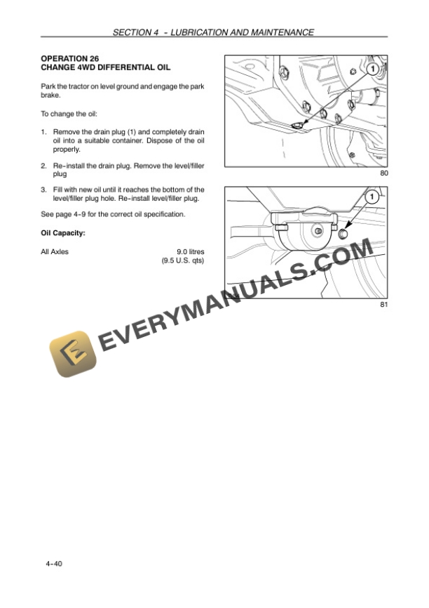 Case 110, 115, 120, 125, 130, 140 Maxxum ProTractor Operator Manual 87672065-5