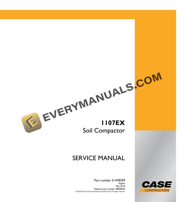 Case 1107EX Soil Compactor Service Manual 51478299 PDF 1 case 1107ex soil compactor service manual 51478299 1