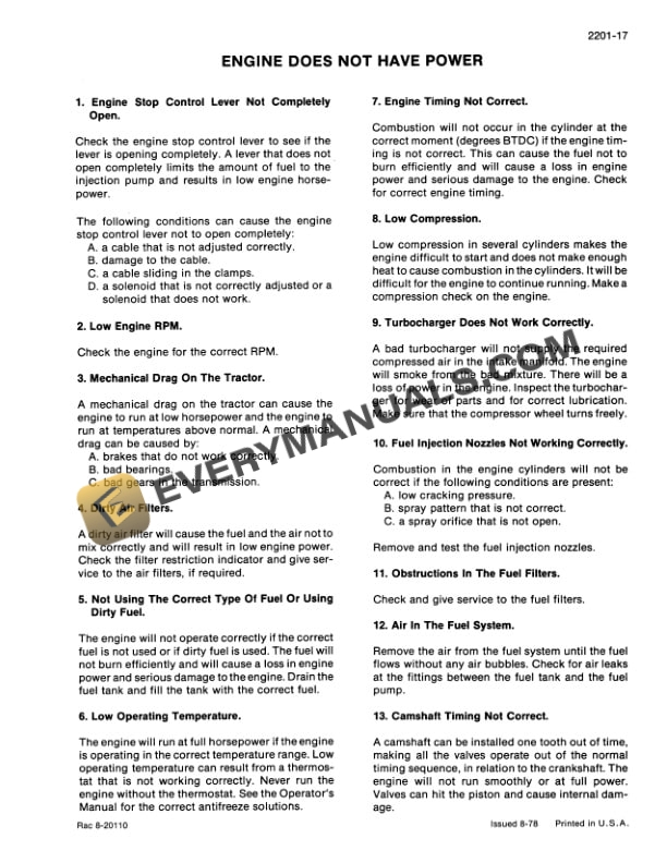 Case 1150D, 1155D Crawler Service Manual 8-41280-R1-2