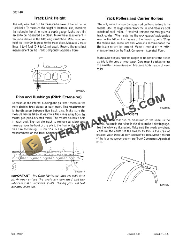 Case 1150G Crawler Service Manual 7-63720-3