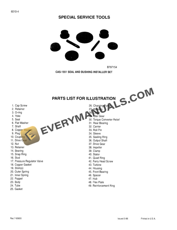 Case 1150G Crawler Service Manual 7-63720-4