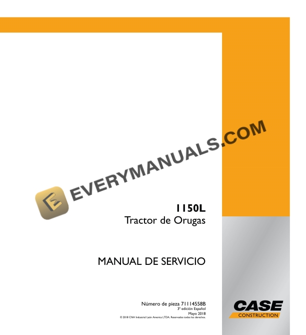 Case 1150L Crawler Tractor Service Manual 71114558B ES PDF