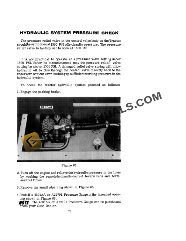 Case 1200 Diesel Four Wheel Drive Tractor Traction King Operator Manual 9-1442-5