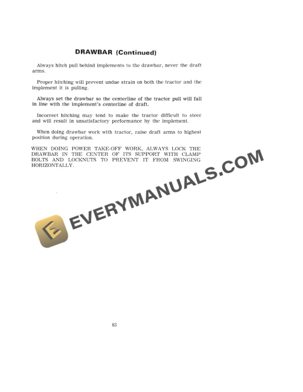 Case 1370 Tractor Operator Manual 9-4721.-4