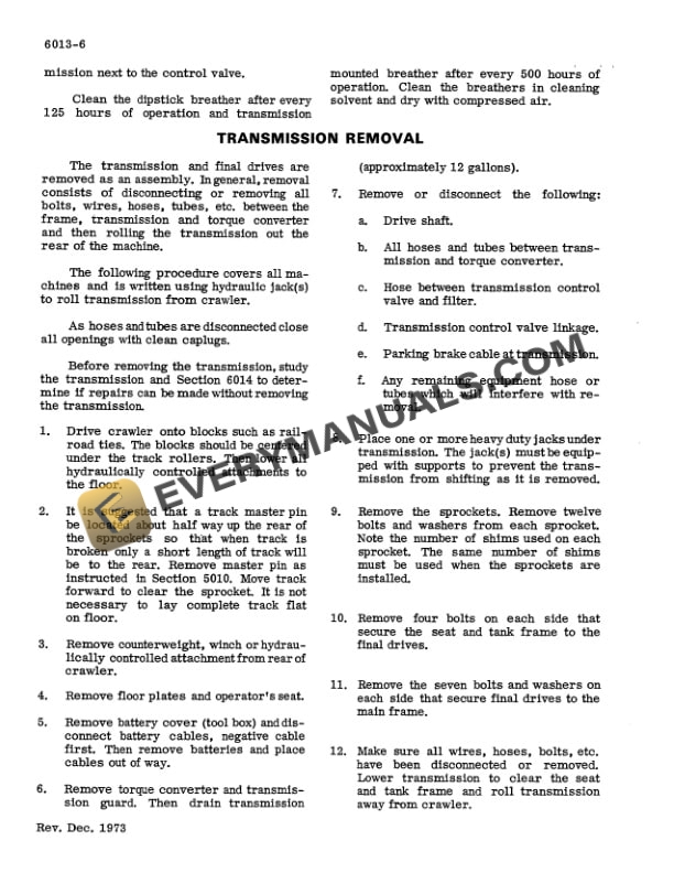 Case 1450 Crawler Service Manual 9-72858-4