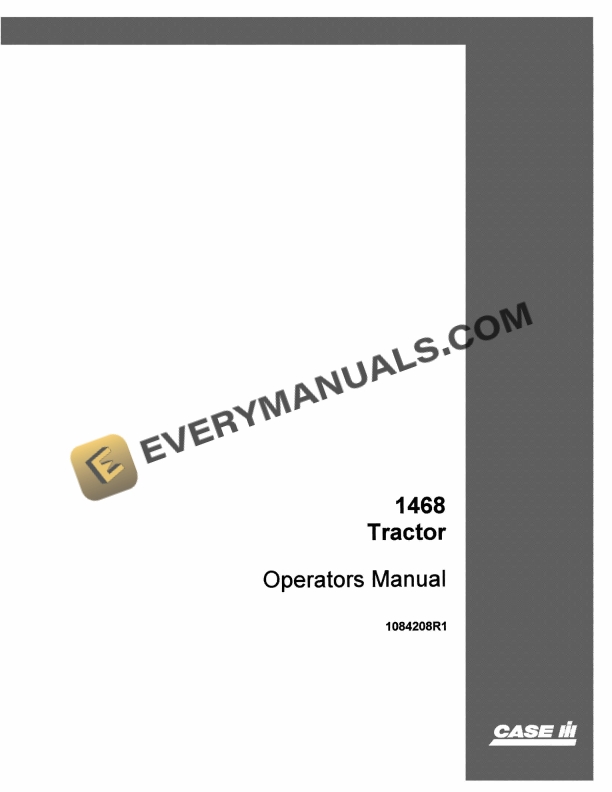 Case 1468 Tractor Operator Manual 1084208R1 PDF