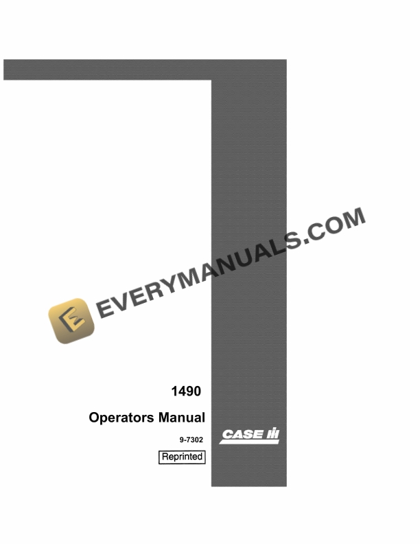 Case 1490 Crawler Operator Manual 9-7302 PDF