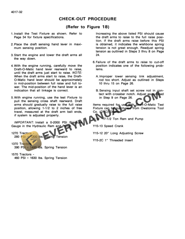Case 1570 Tractor Service Manual 9-79786-3