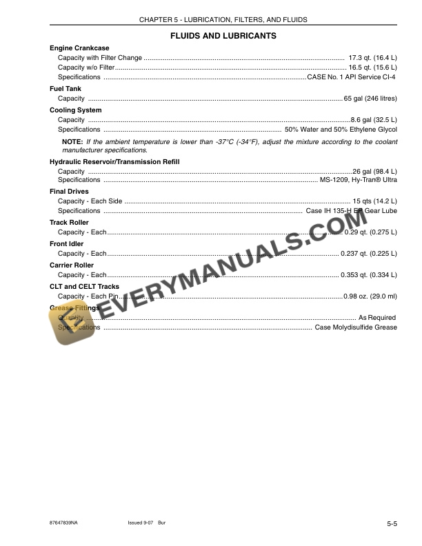 Case 1650L Crawler Tractor Operator Manual 87647839 NA-4