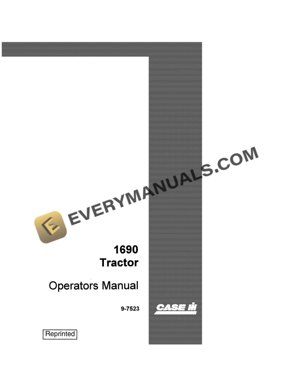 Case 1690 Tractor Operator Manual 9-7523. PDF