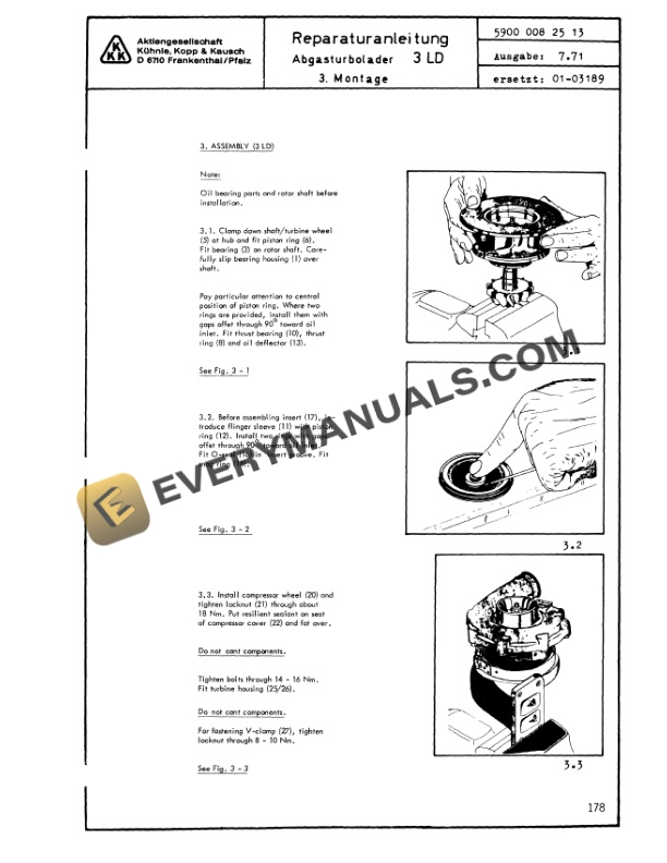 Case 170B Excavator Service Manual 8-44600-3