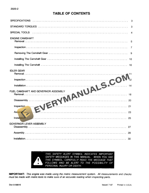 Case 1818 Uni-Loader Service Manual 8-69352-2
