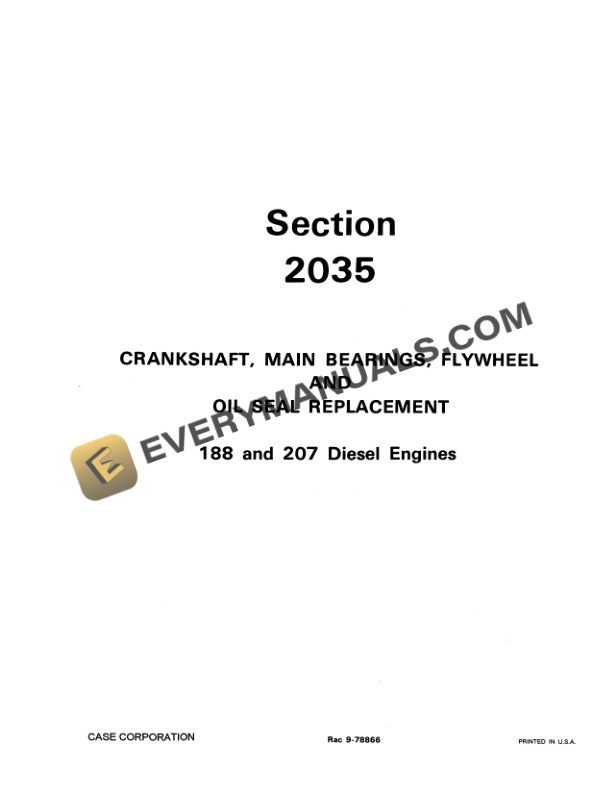 Case 1835B Uni-Loader Service Manual 8-42080-R1-2