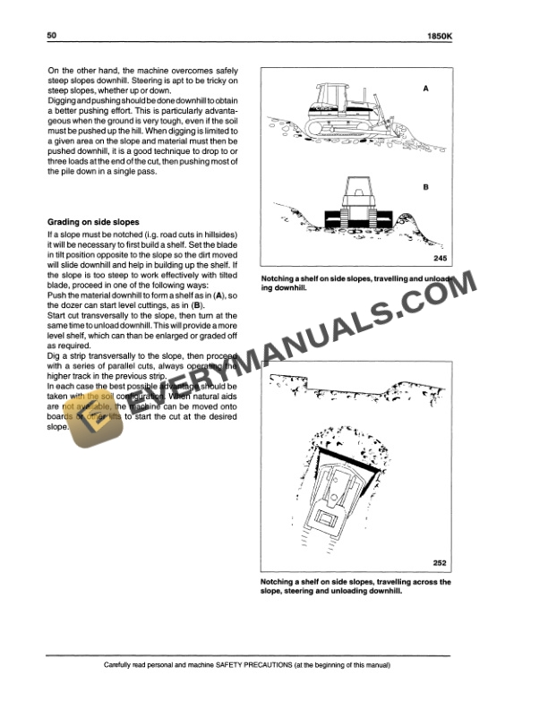 Case 1850K Crawler Dozer Operator Manual 6-32261-4