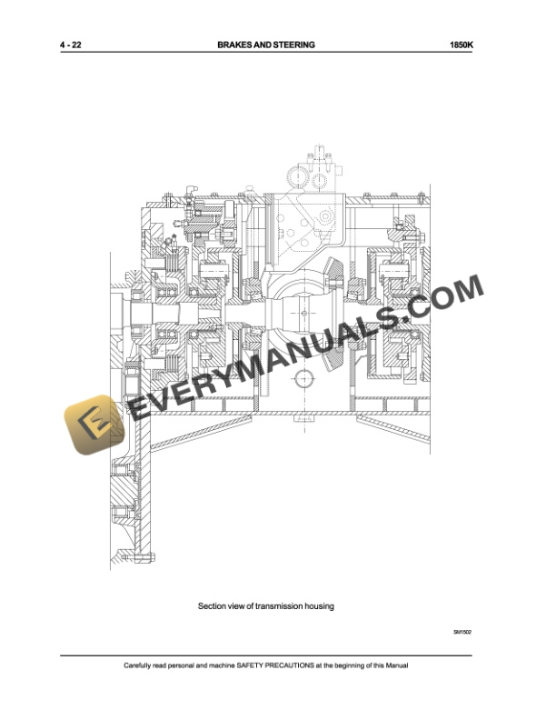 Case 1850K Crawler Dozer Service Manual 6-46480-4